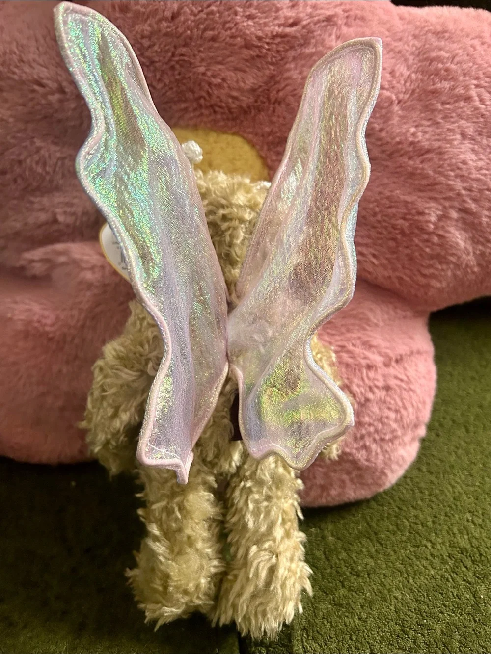 TY Attic Treasures Rafaella 1993 Beige Fairy Bear with Iridescent Wings